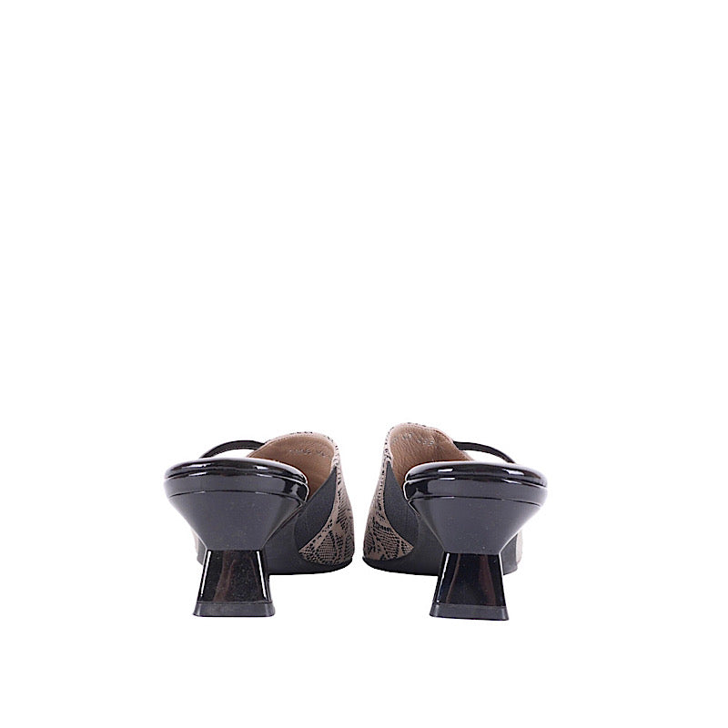 Mules Beautifeel Liana en cuir imprimé.