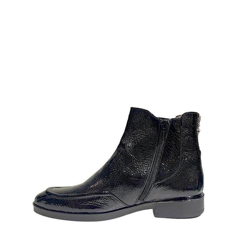 Bottes d’automne Softwaves en cuir verni noir.