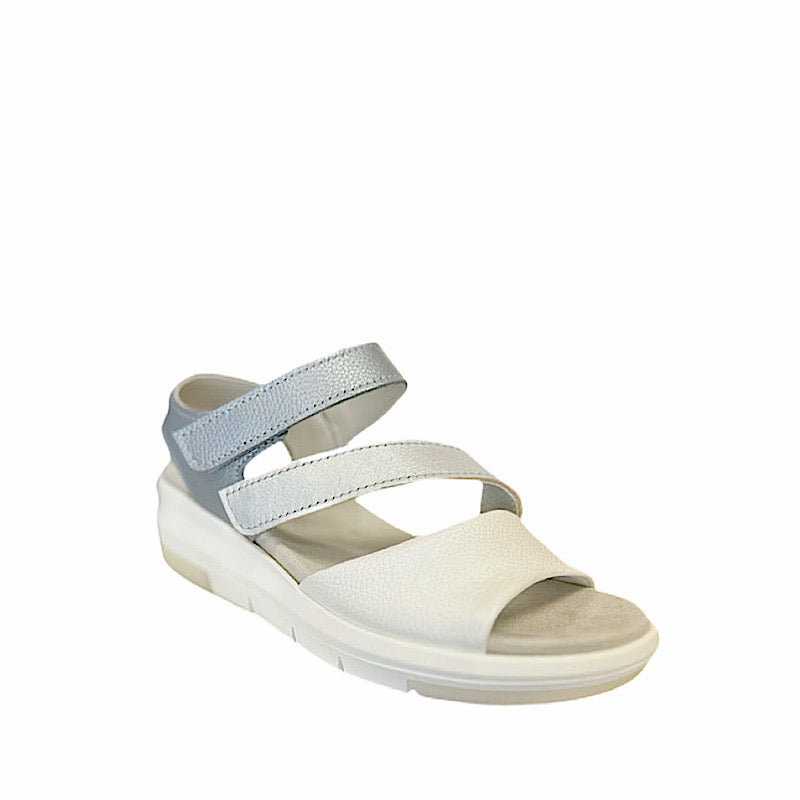 Sandales Milano bleu et blanc.