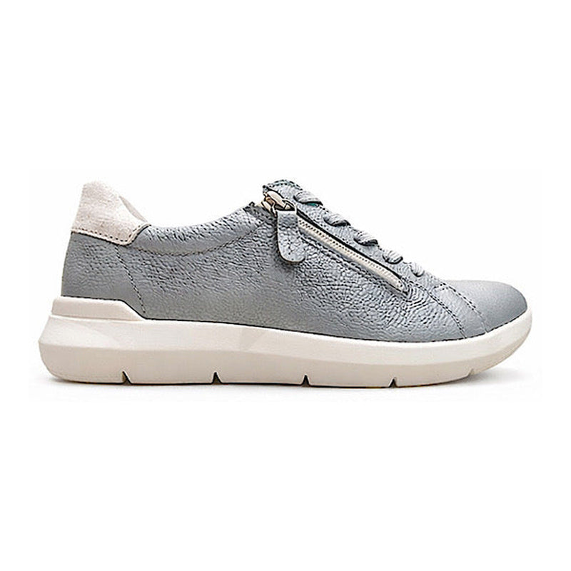 Chaussures lacées en cuir bleu – vue 2