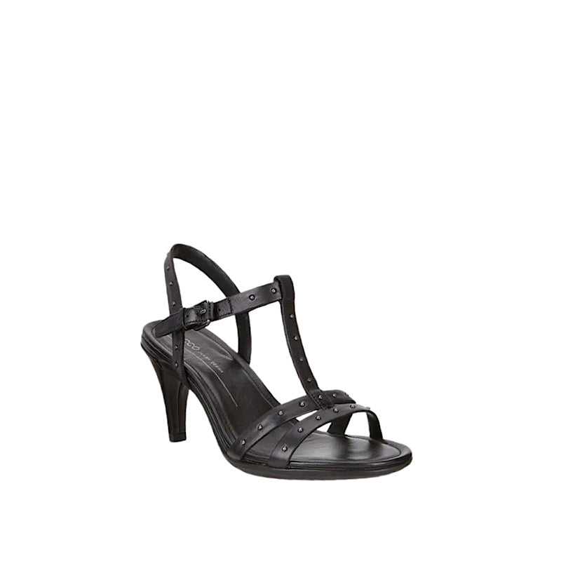 Sandales Ecco en cuir noir.