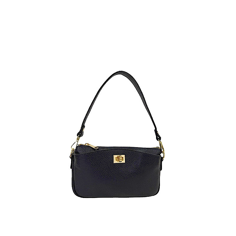 Sac à main cuir noir.