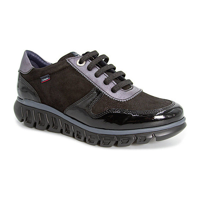 Chaussures Callaghan, en noir noir verni et nubuck