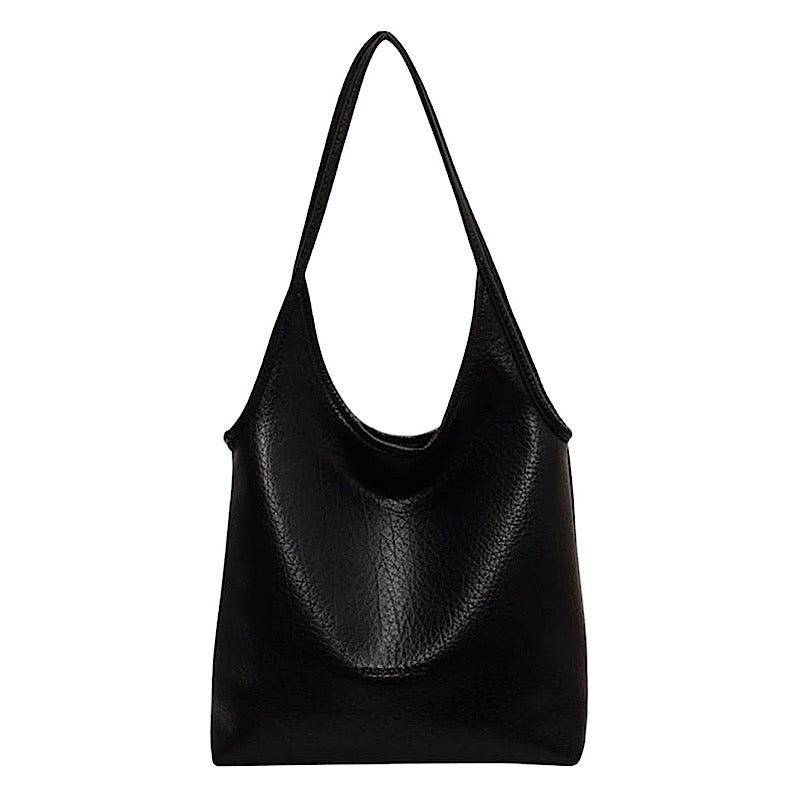 Sac à main cuir noir.