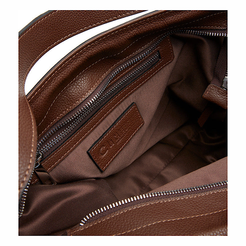 Grey leather handbag/shoulder bag.