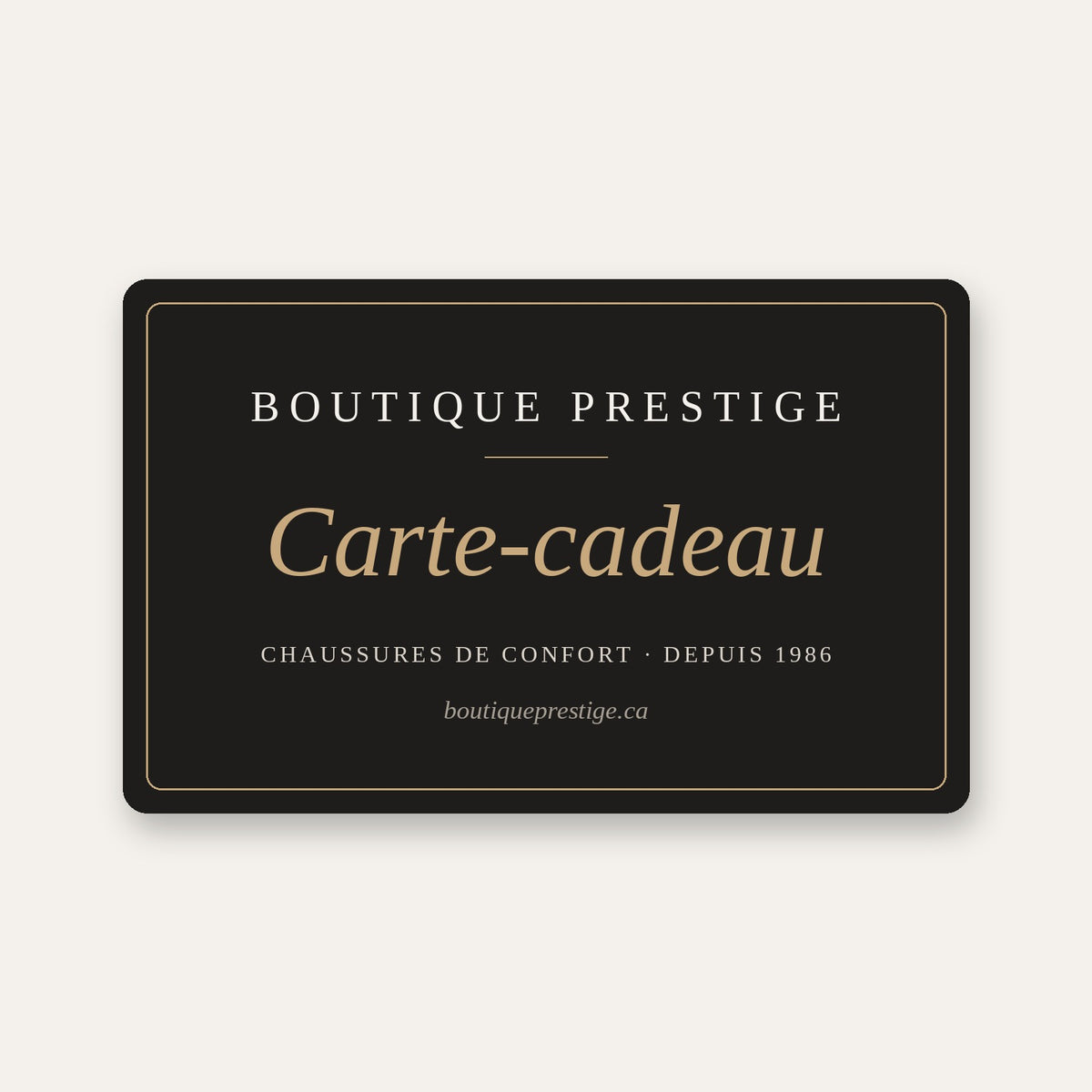 Carte-cadeau Boutique Prestige