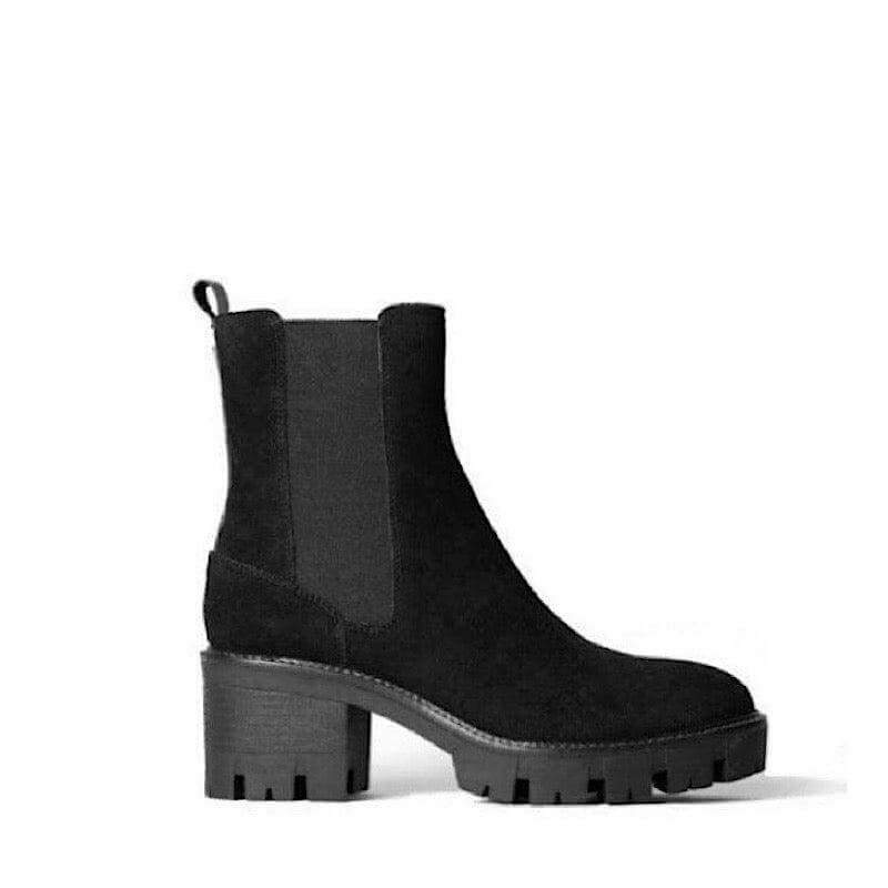 Bottes d’automne Valdini en suède noir.