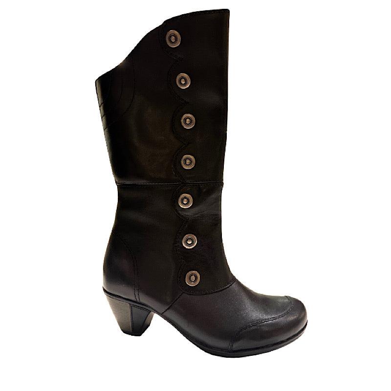 Bottes Remonte D1286 cuir noir.