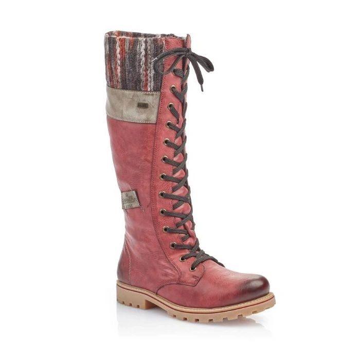 Bottes Rieker Z1442 rouge vin.