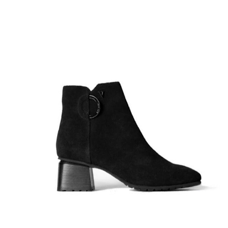 Bottes Valdini Gigi en suède noir (imperméable.)