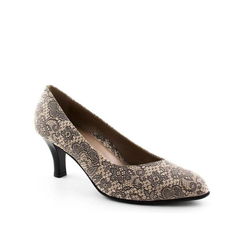 Chaussures Beautifeel Tai en beige/dentelle noire.