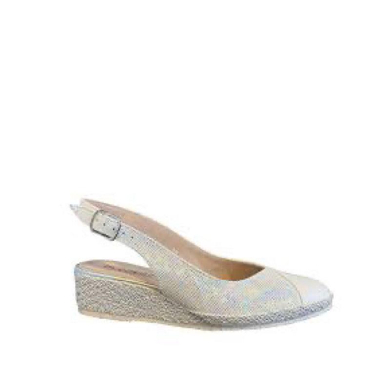 Sandales Di Chenzo Rita 595 en cuir blanc.