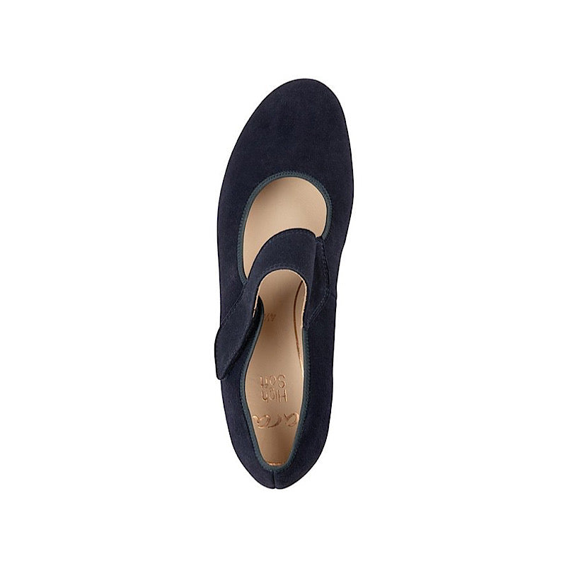 Ara Calico 2 – Escarpins Mary Jane en daim marine