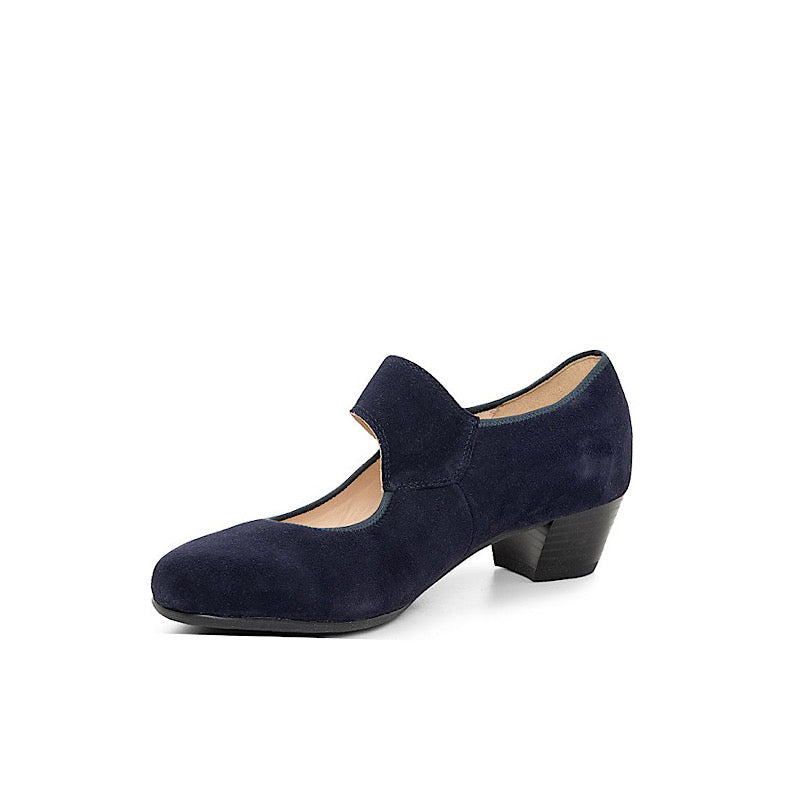 Ara Calico 2 – Escarpins Mary Jane en daim marine