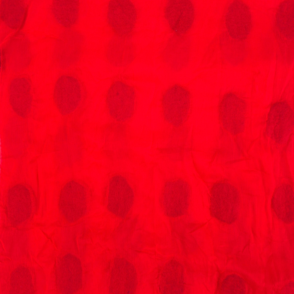 Écharpe feutrée rouge en soie/pois rouges – vue 4
