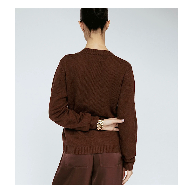Cardigan en mélange de cachemire – Acajou – vue 2