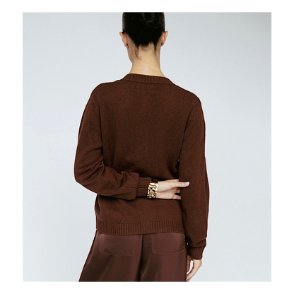 Cardigan en mélange de cachemire – Acajou – vue 2