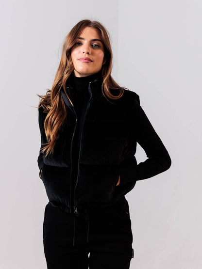 Gilet en velours - noir