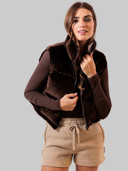 Gilet en velours - brun