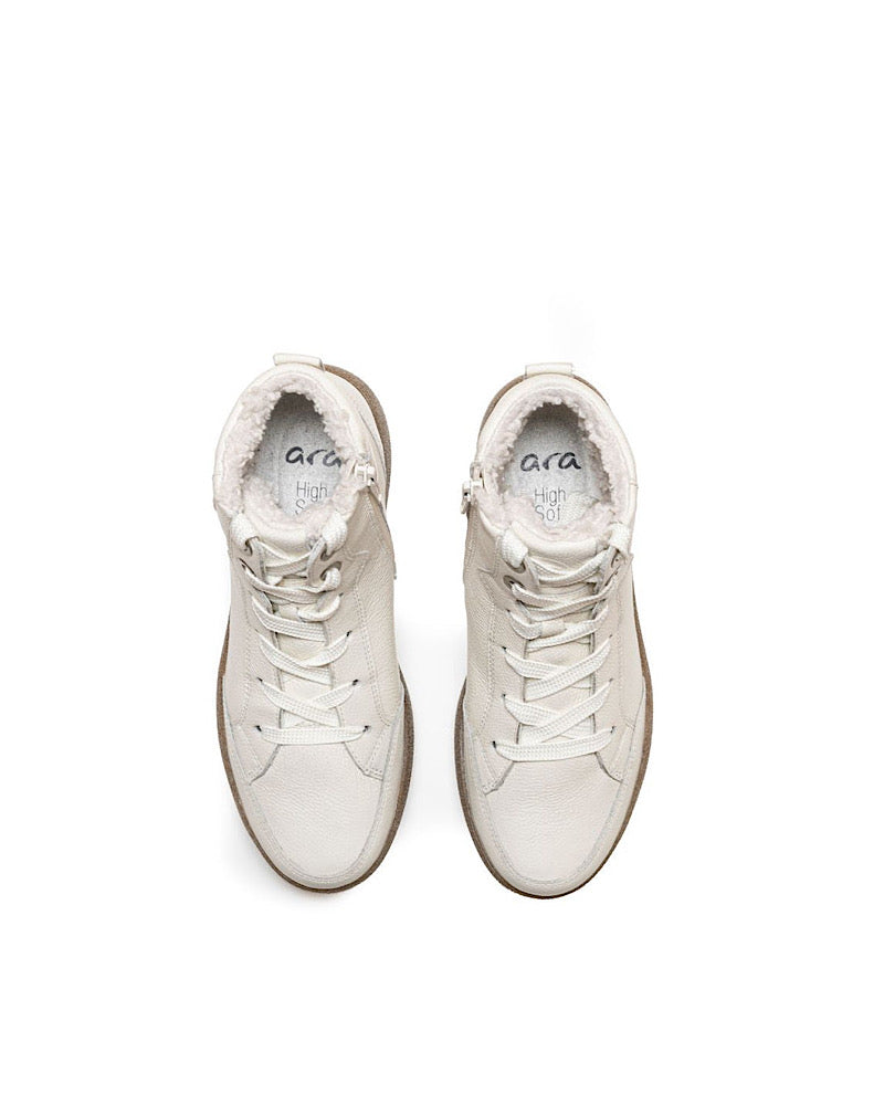 Bottines doublées Ara 12-36904-09 en cuir ivoire