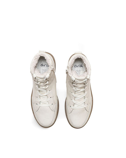 Bottines doublées Ara 12-36904-09 en cuir ivoire