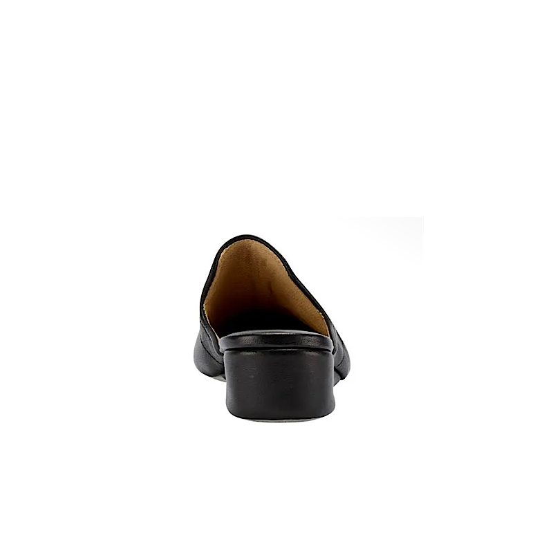 Pantoufles mules en cuir – noir