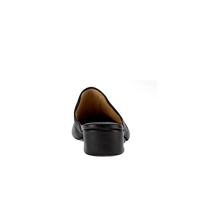Pantoufles mules en cuir – noir