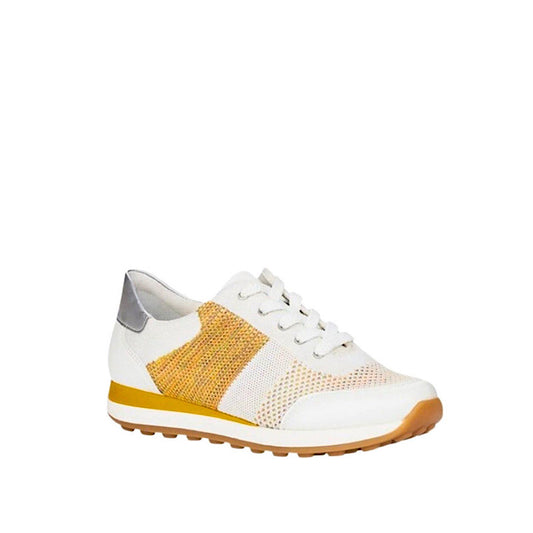 Chaussures Remonte D1812-81 jaune et blanc.