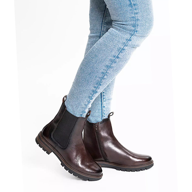Bottines Ara en cuir brun