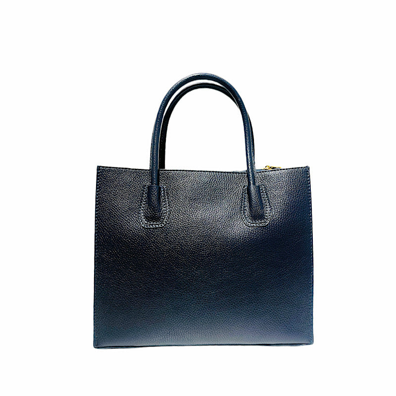 Navy leather handbag/shoulder bag.