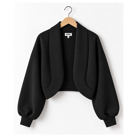 Cardigan court Dreamweave™ - noir