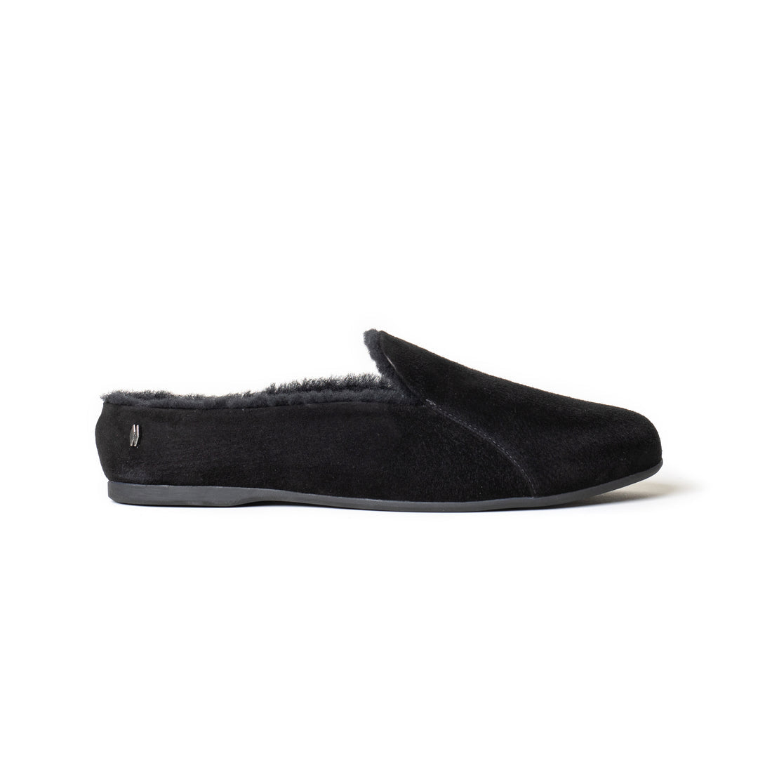 Pantoufles Maya en daim noir