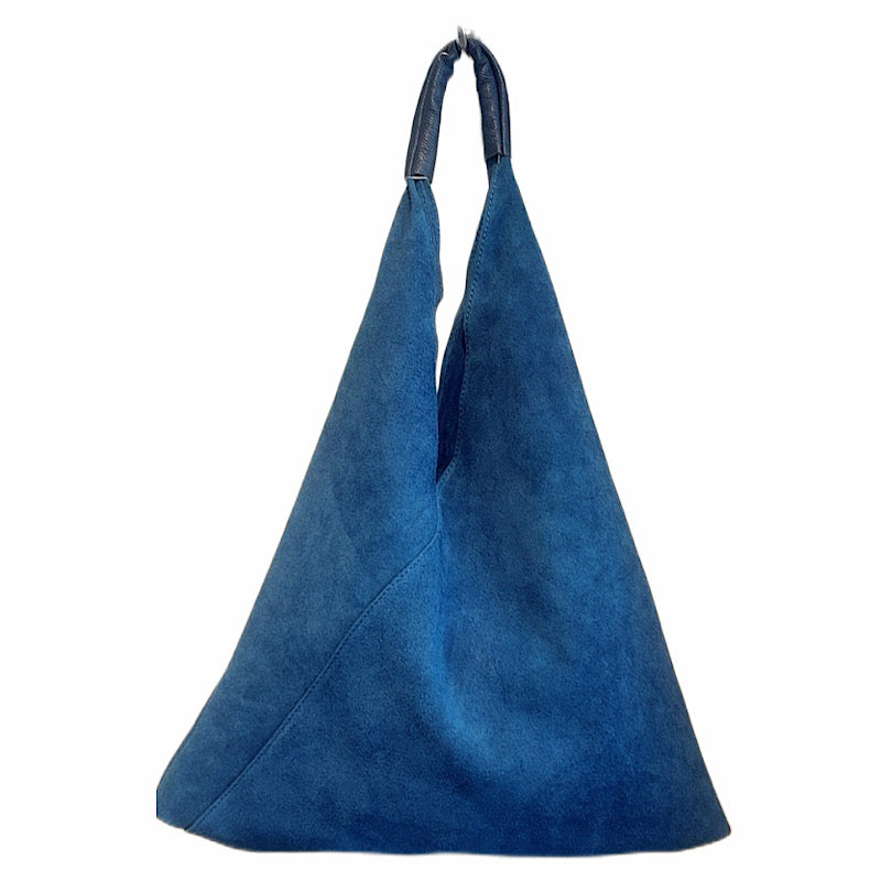 Sac à main en suède bleu jeans
