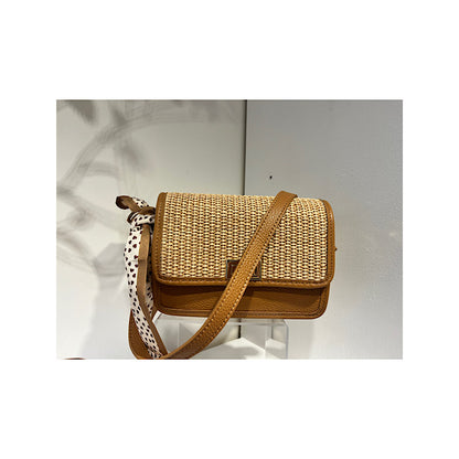 Nouveau en boutique: Sac Lia, en cuir de veau et raffia