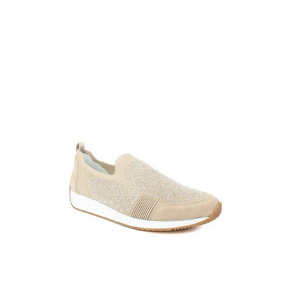 Chaussures à enfiler en microfibre beige