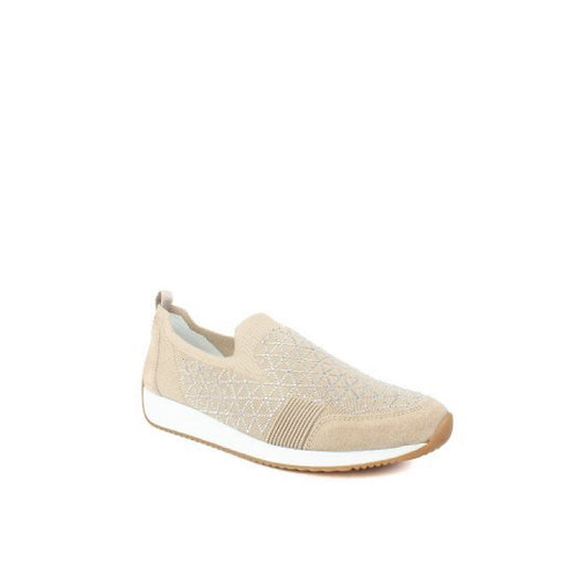 Chaussures à enfiler en microfibre beige