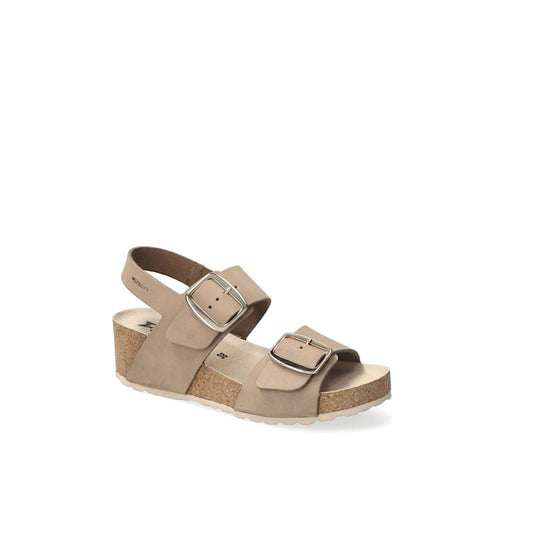 Sandales Mephisto Violett, en daim taupe.