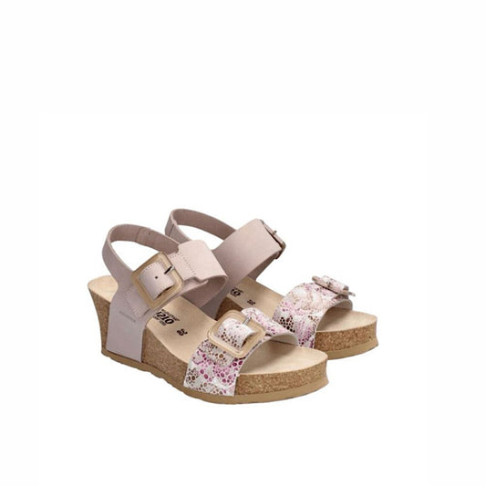 Sandales Mephisto Lissia en rose pâle et  multi tons.