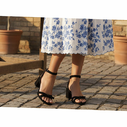 Sandales Vionic Rosabel en suède noir.