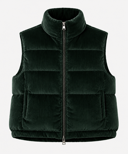 Gilet en velours côtelé - vert forêt