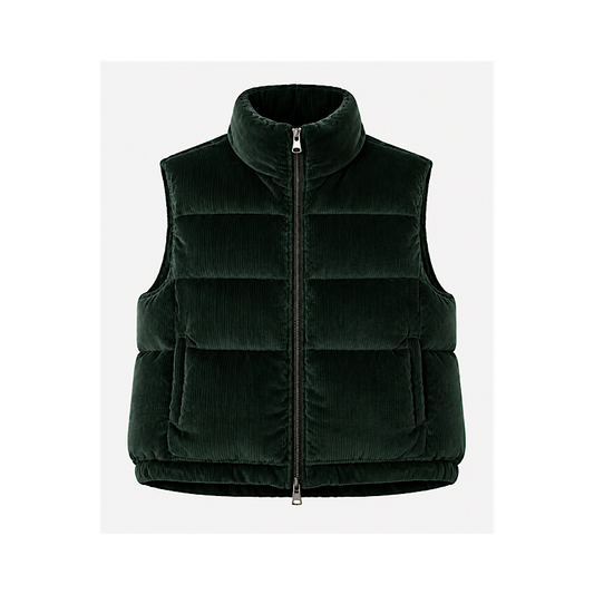 Gilet en velours côtelé - vert forêt