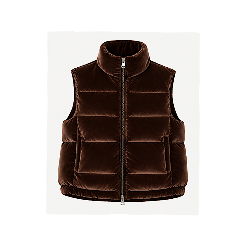 Gilet en velours - brun