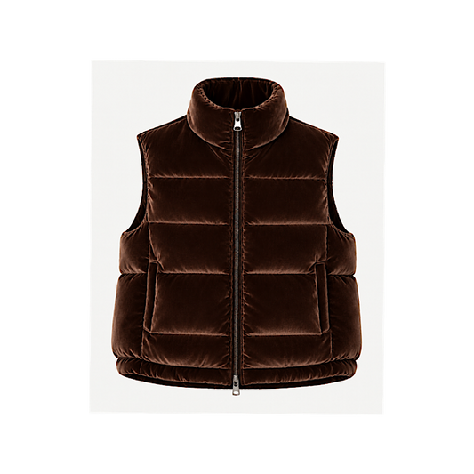 Gilet en velours - brun
