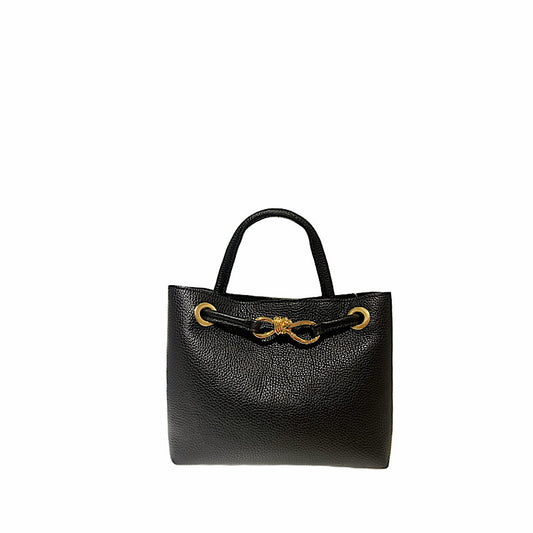 Sac à main/bandoulière en cuir noir.