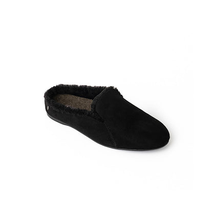 Pantoufles Maya en daim noir