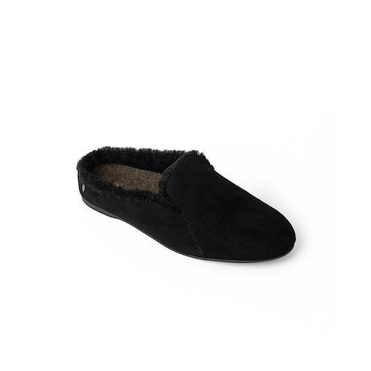 Pantoufles Maya en daim noir