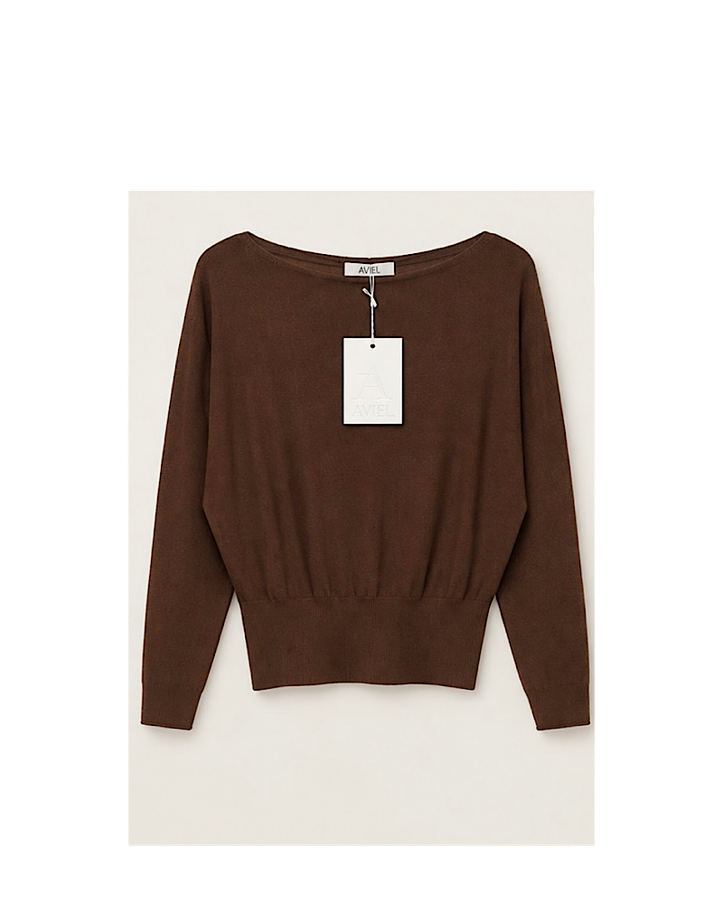 Pull en mérinos superfine à encolure bateau
