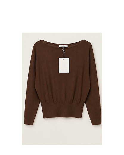 Pull en mérinos superfine à encolure bateau