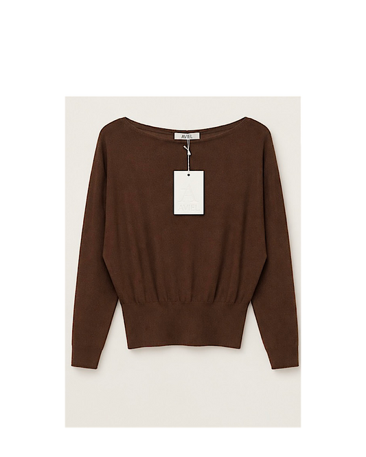 Pull en mérinos superfine à encolure bateau