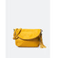 Mustard leather handbag. Made in Italy.